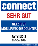 connect: SEHR GUT - Netztest Mobilfunk-Discounter 2024