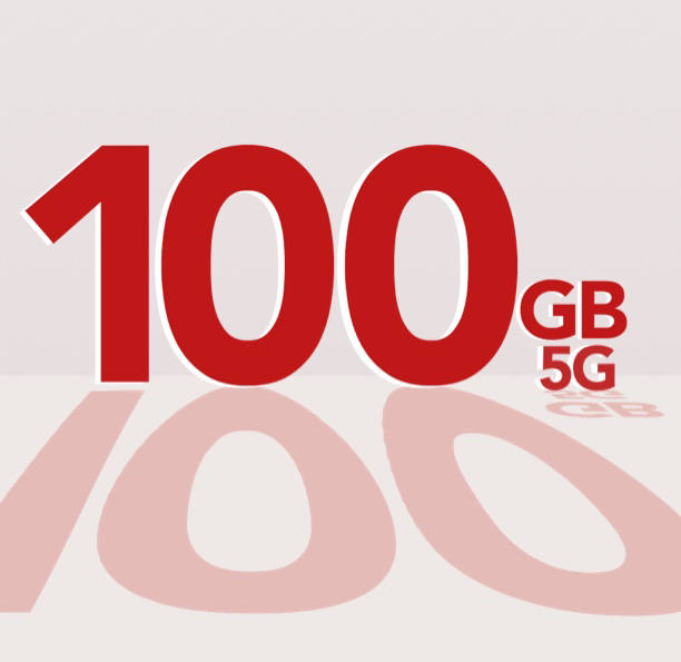 Schriftgrafik: 100 GB LTE